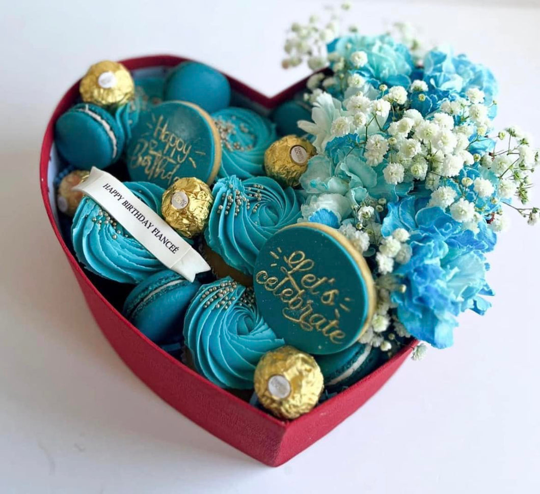 Heart Shaped Box with Treats and Fresh Flowers Online Decorating Class