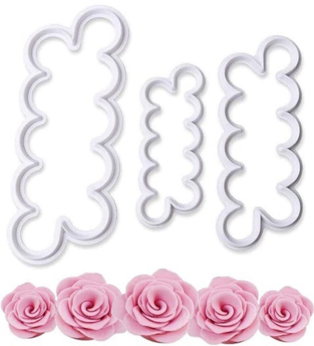 3 Piece rose cutter set