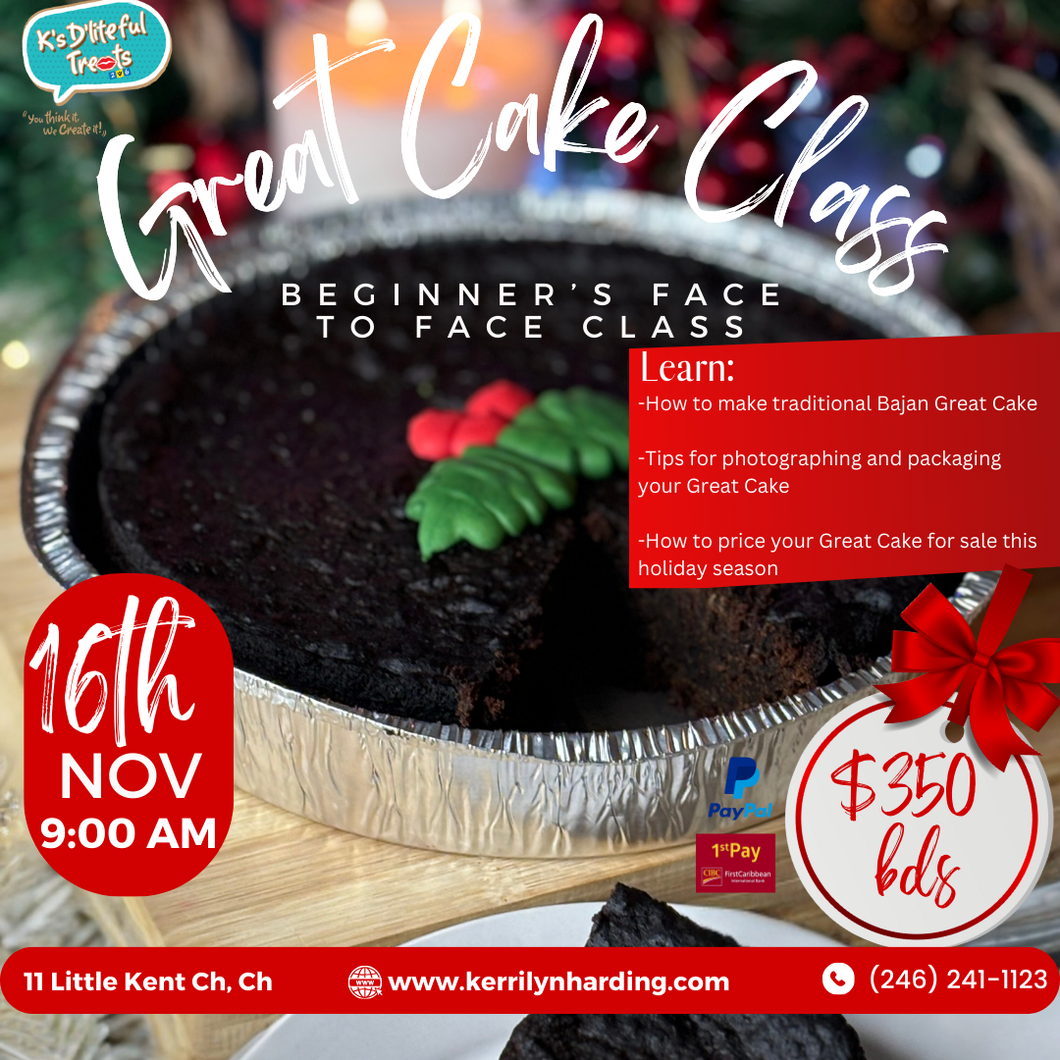 Great Cake Face-to-Face Beginner's Class