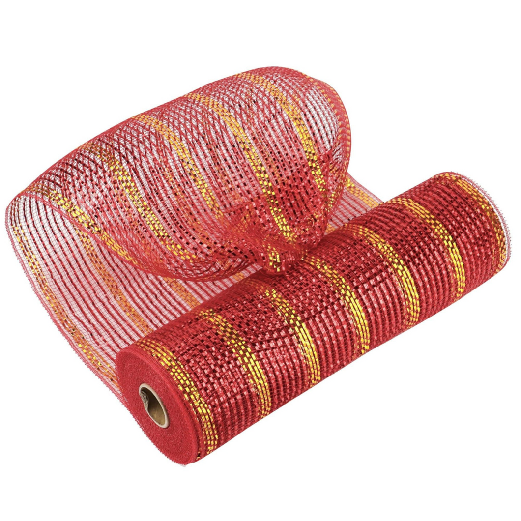 Red Mesh Ribbon (10 yards)