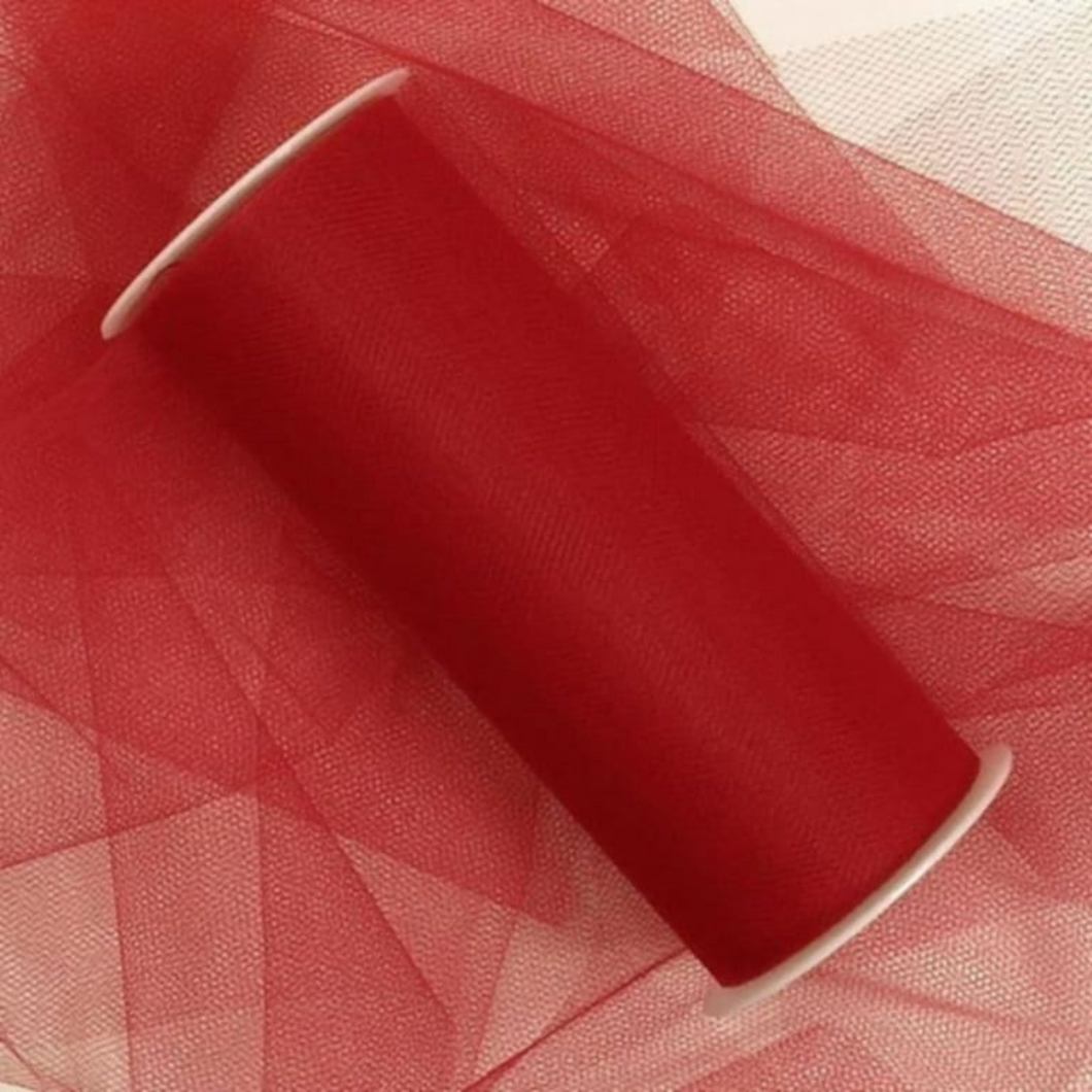 Red Tulle Ribbon (25 yards)