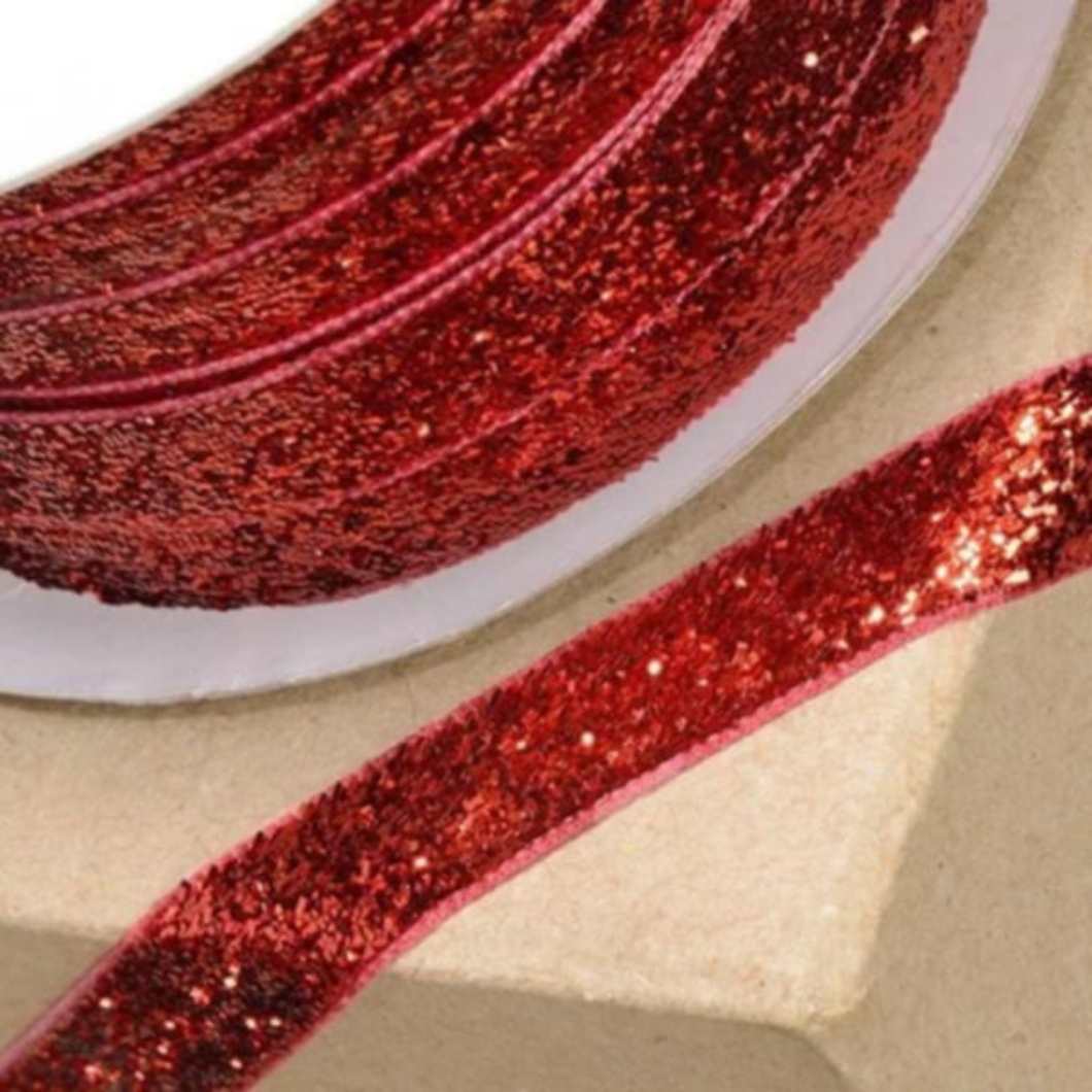 Red glitter ribbon (3yds)