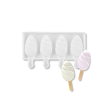 Load image into Gallery viewer, Unicorn horn cakeslice mold 4 cavaties  *20 free popsicle sticks
