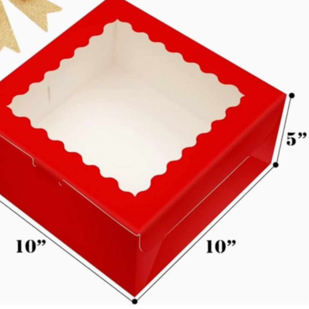 Red Window Cake Box 10