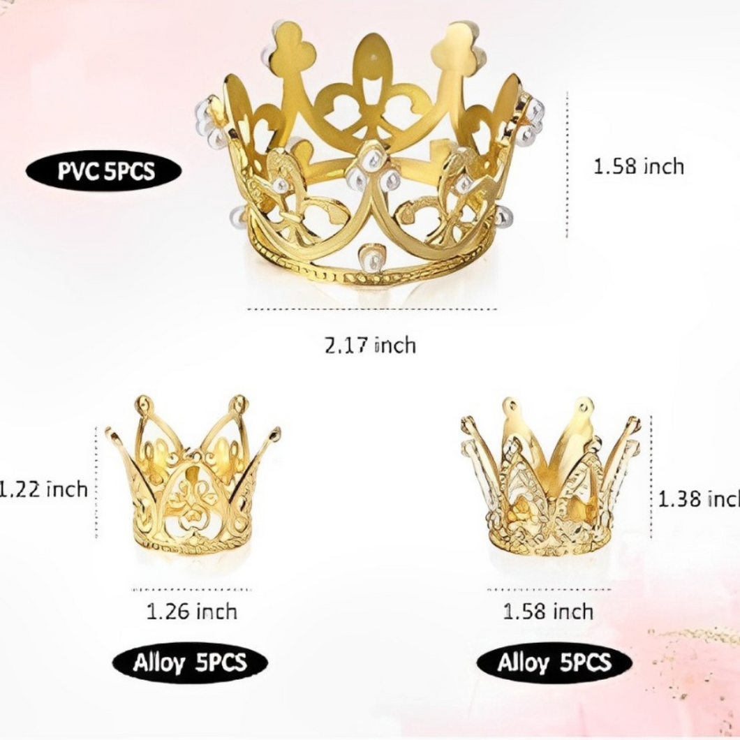 6-Mini crown toppers (3 sizes per pk)