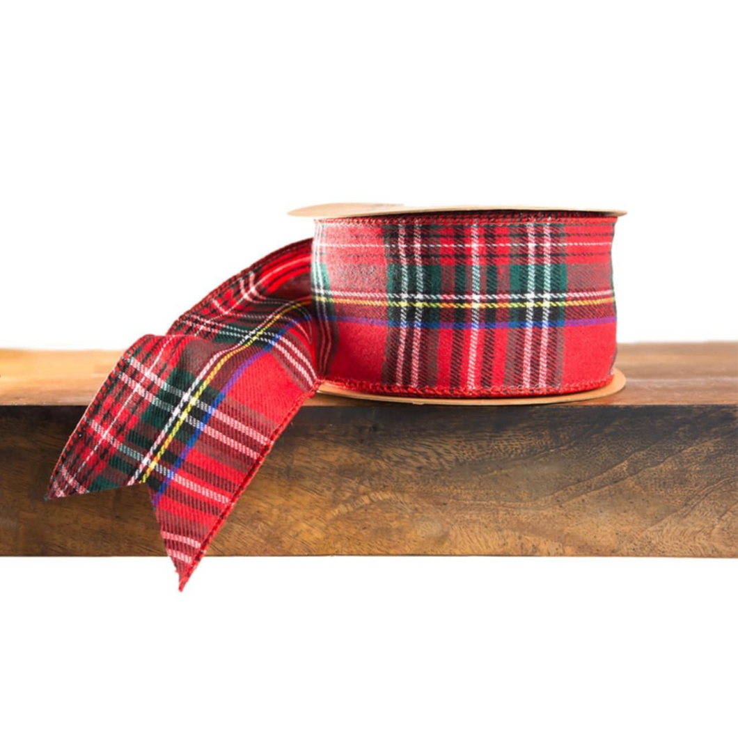 Plaid polyester ribbon (9ft) 1.50