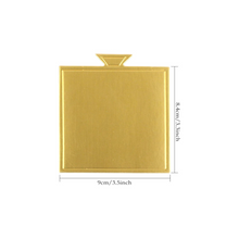 Load image into Gallery viewer, Mini Cake Board (gold) 3.5&quot;x3.5&quot;
