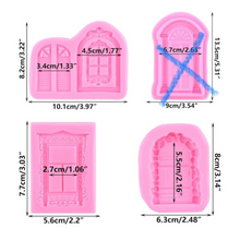 Load image into Gallery viewer, 3pc window frame set silicone mold
