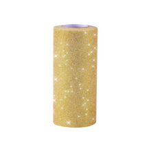 Load image into Gallery viewer, Gold Glitter Tulle Ribbon (25yds)
