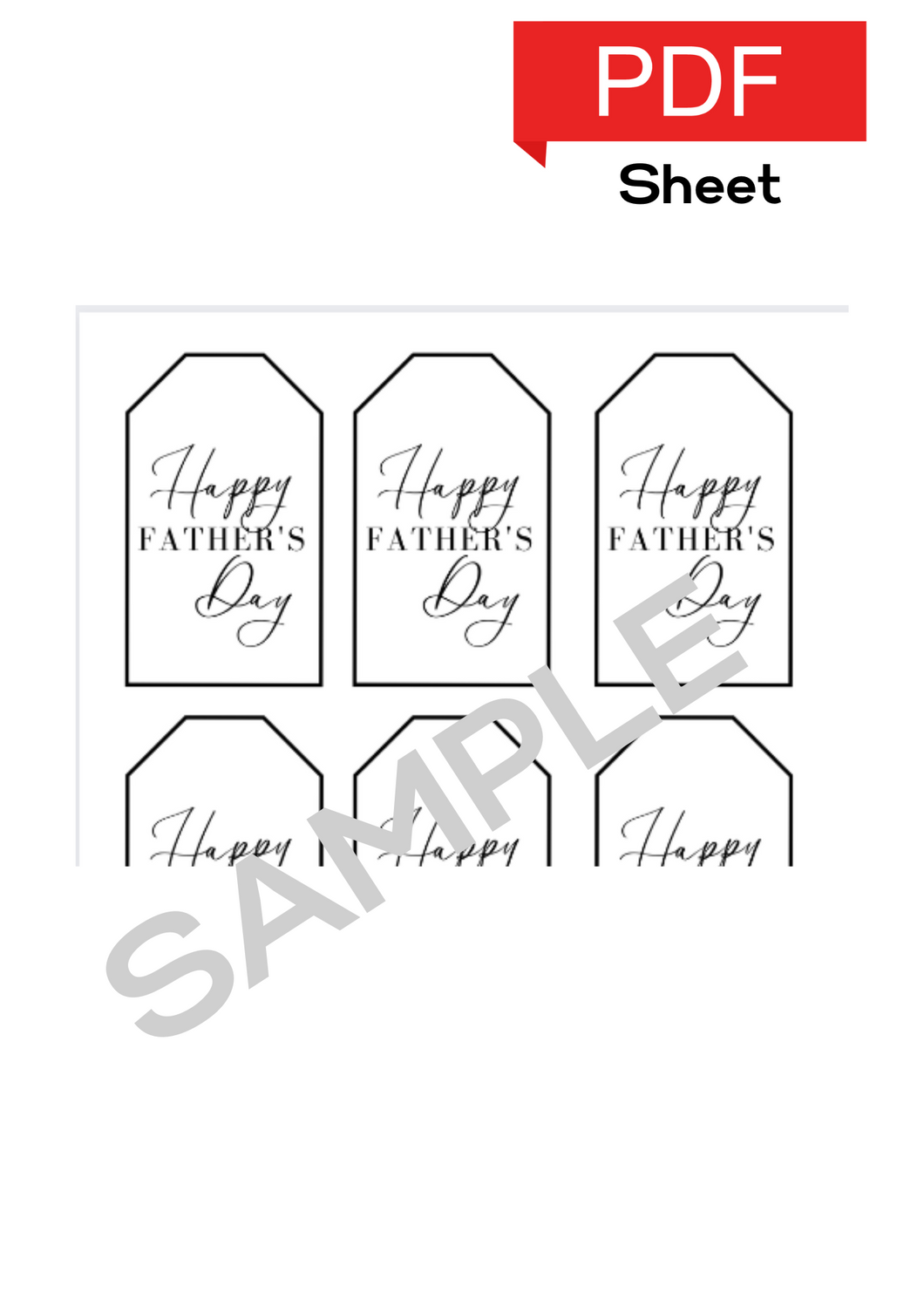 Father's Day Sheet (White)
