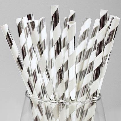 Silver and white straws - Kerrilyn Harding